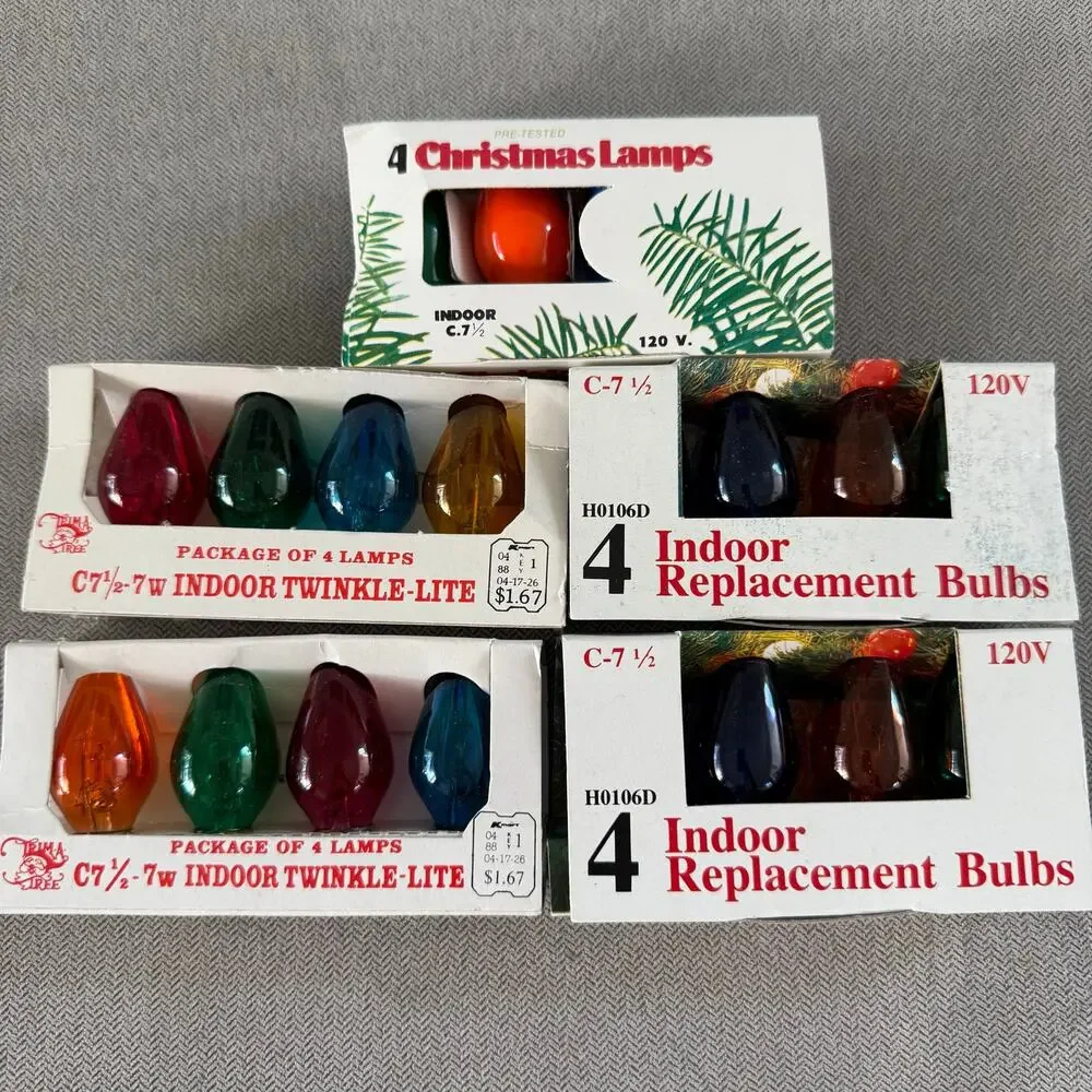 Vintage Christmas Replacement Light Bulbs Lot 66 C7 NOMA Mini Twinkle NOS